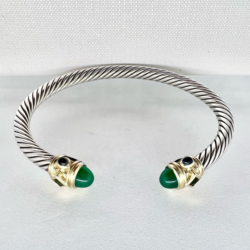 David Yurman 5mm Renaissance Cable Bracelet with 14k Gold - Picture 1 of 16
